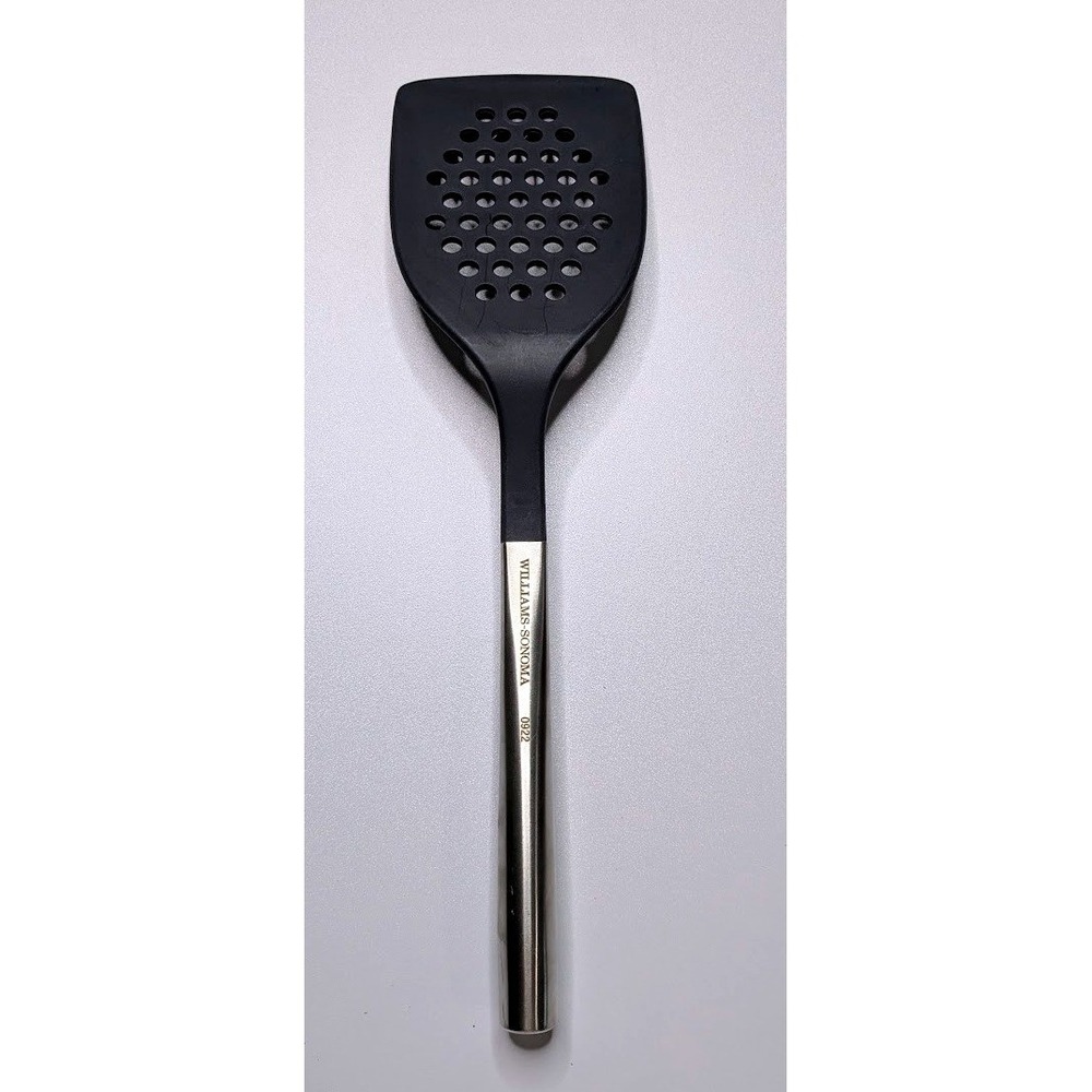 Williams Sonoma Black/Silver Slotted Spatula – Stainless Steel Silicone 0922